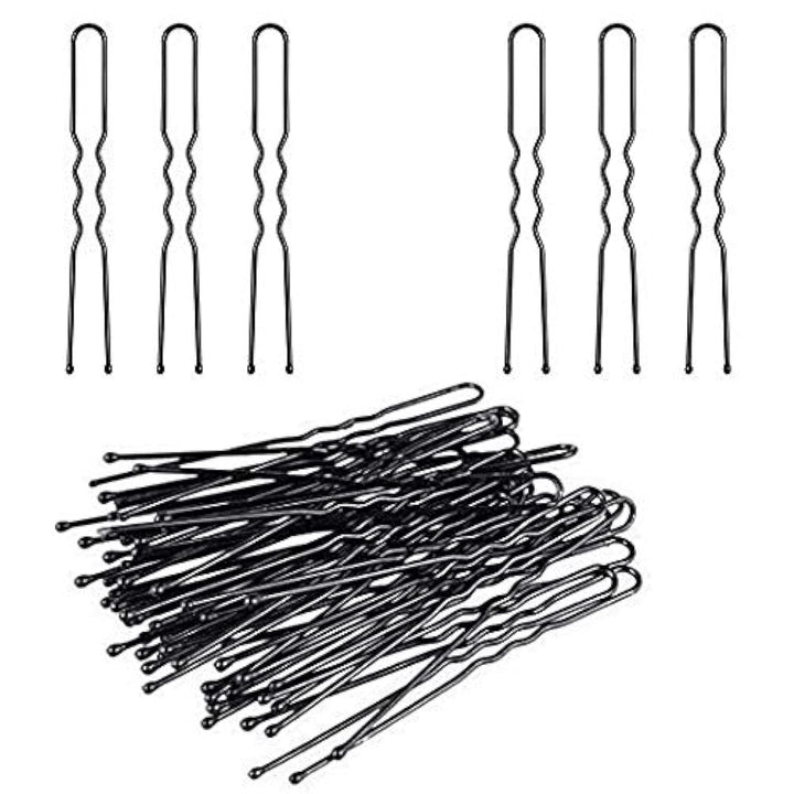 100PCS Black Metal U-Shape Bobby Pins Curved Bun Hair Clip,Special Hair Pin Of The Studio for Girls Women and Hairdressing Salon,Is Used To Add Coarse Fixed Tool