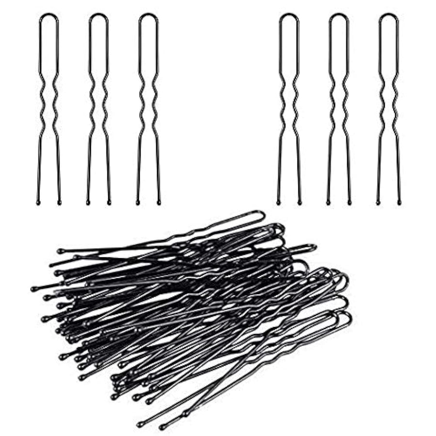 100PCS Black Metal U-Shape Bobby Pins Curved Bun Hair Clip,Special Hair Pin Of The Studio for Girls Women and Hairdressing Salon,Is Used To Add Coarse Fixed Tool