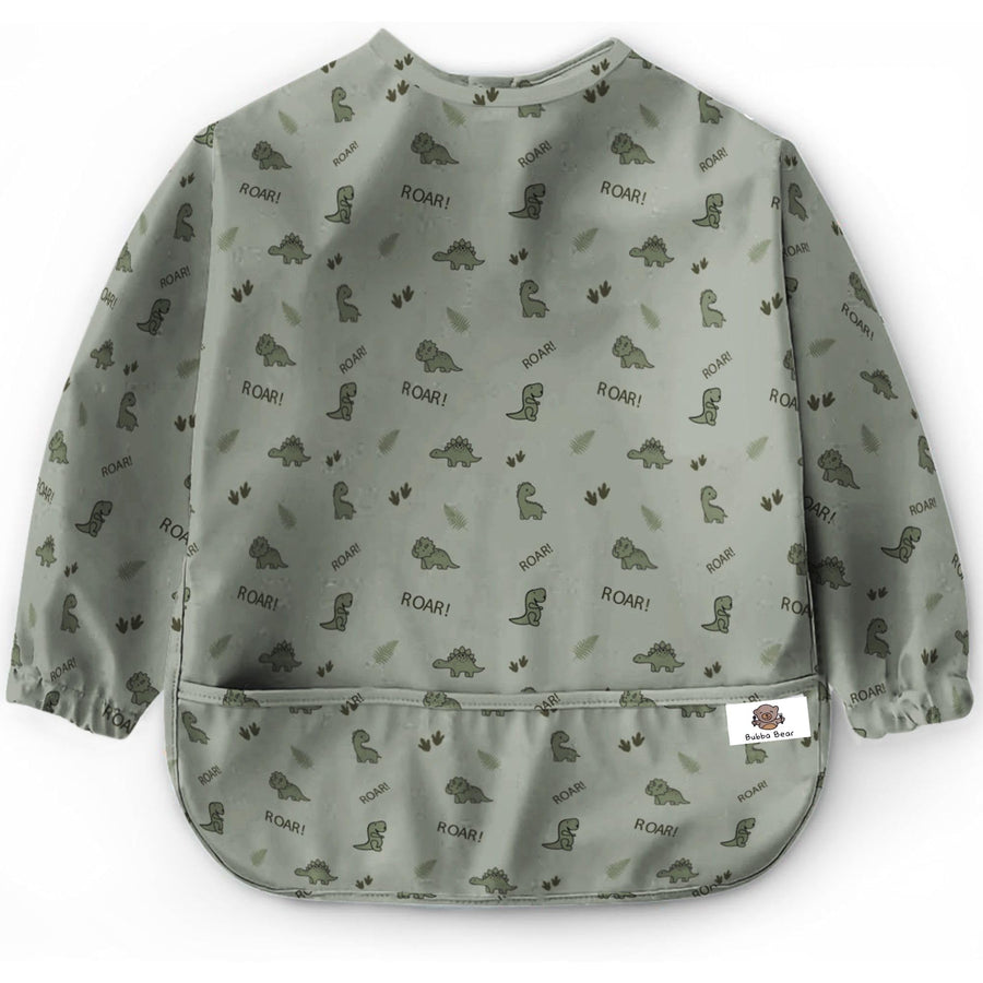 Baby Bib with Sleeves, Long Sleeve Toddler Feeding Apron Bibs for Eating & Lead Weaning, Mess Proof Full Sleeved