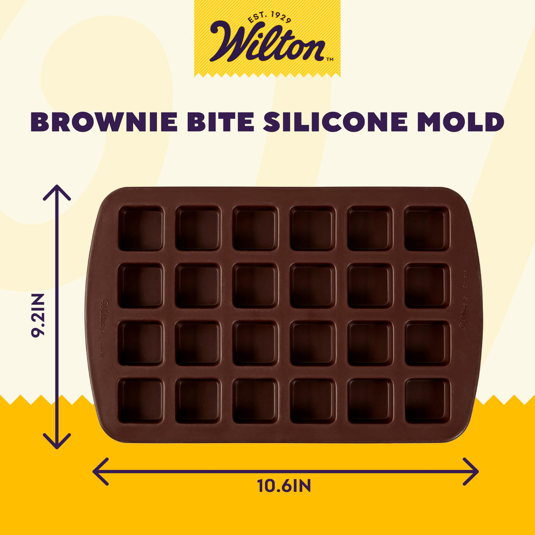 Bite-Size Brownie Squares Silicone Mold, 24-Cavity