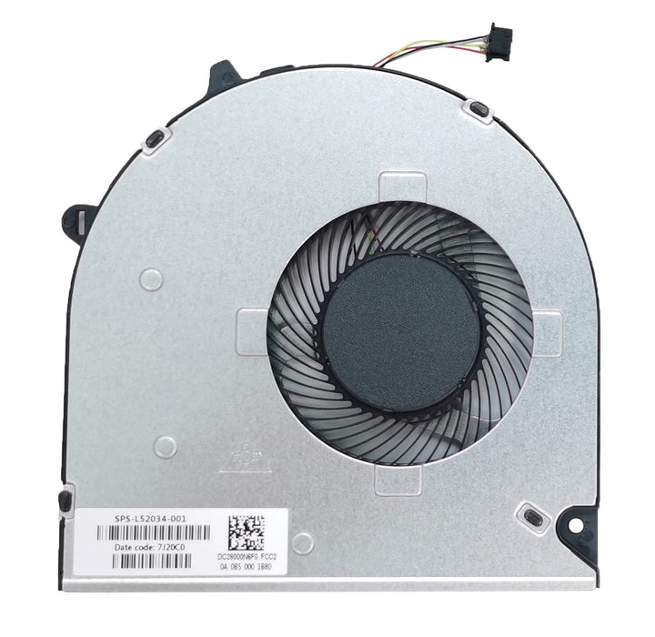CPU Cooling Fan for HP 15-DU 15-DW 15-DY 15S-DU 15S-DR 15S-DY 15S-FQ,Compaitible L52034-001 DC28000N6F0 FLG0 DFS5K12114464N TPN-C139,