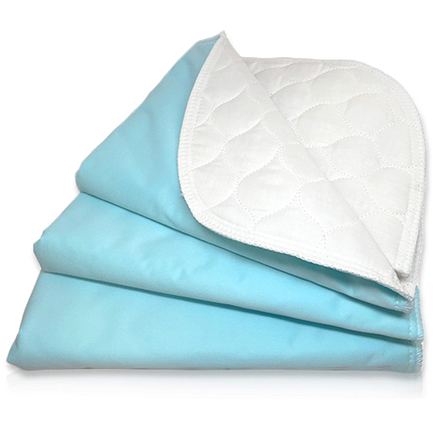 Ultra Soft 4-Layer Washable and Reusable Incontinence Bed Pad - Waterproof Bed Pads, 18X24 (3 Pack)