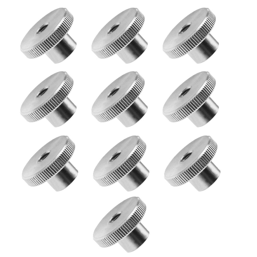 10PCS M5 High Knurled Thumb Nuts Female Thread 304 Stainless Steel Round Hand Grip Knob Lock Nuts DIN 466 Type