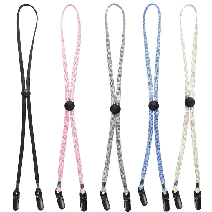 5pcs Hat Chin Strap, Hat Clip for Travel On Bag, Adjustable Hat Chin Straps for Wind, Hat Holder Clips for Travel, Golfing, Fishing, Cycling, Carry On