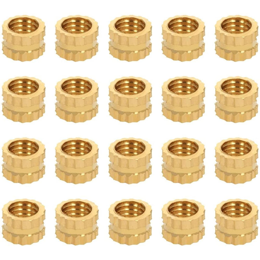 3D Printing Brass Nuts,500Pcs M3x3mm H x 4mm OD Knurled Insert Threaded Insert Nuts Female Brass Embedment Nut Heat Set Insert Nut for Printing 3D Printer Automotive Plastic Shell