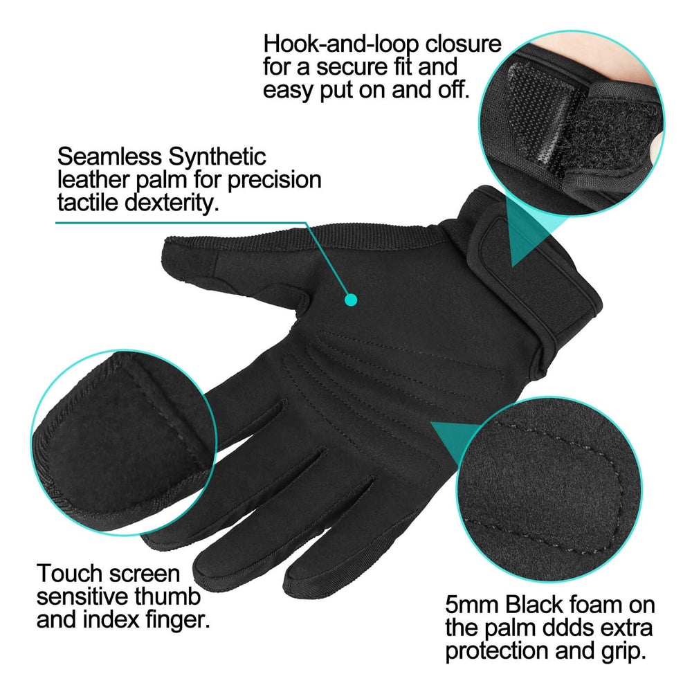 Work Gloves for Men Women 2-Pairs Light Duty Glove Synthetic Leather Palm Breathable Dexterity Touchscreen Mechanic Gloves Black Medium
