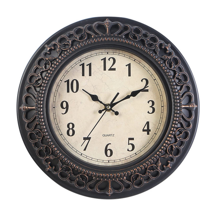 12-Inch Silent Retro Quartz Clock, Decorative Wall Clock for Home/Office/School