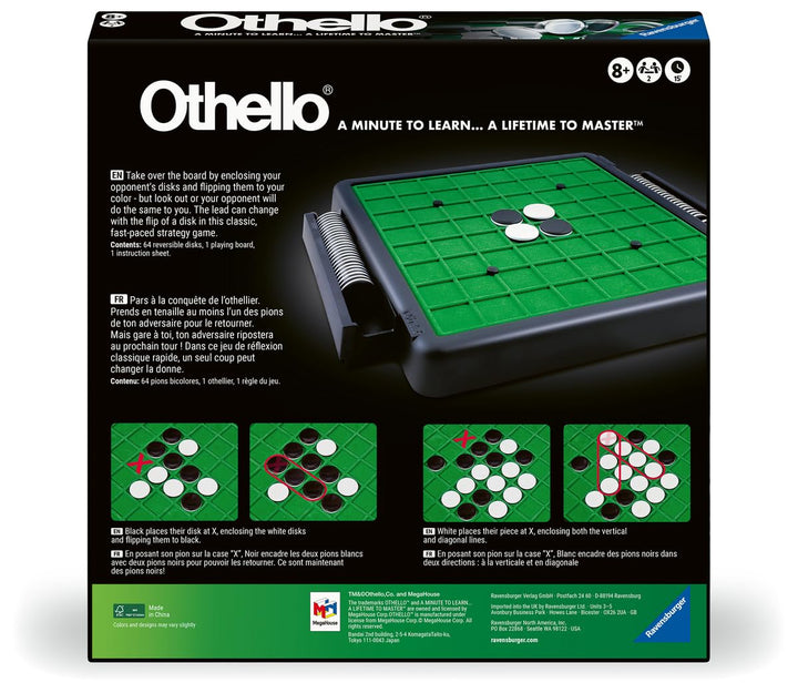 Othello® Classic Family and 2-Player Game for Ages 8 and Up