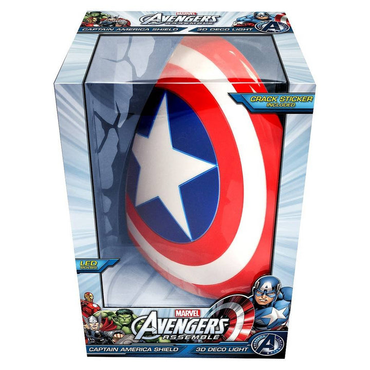 Marvel Avengers Captain America 3D Deco Light Red, White, Blue