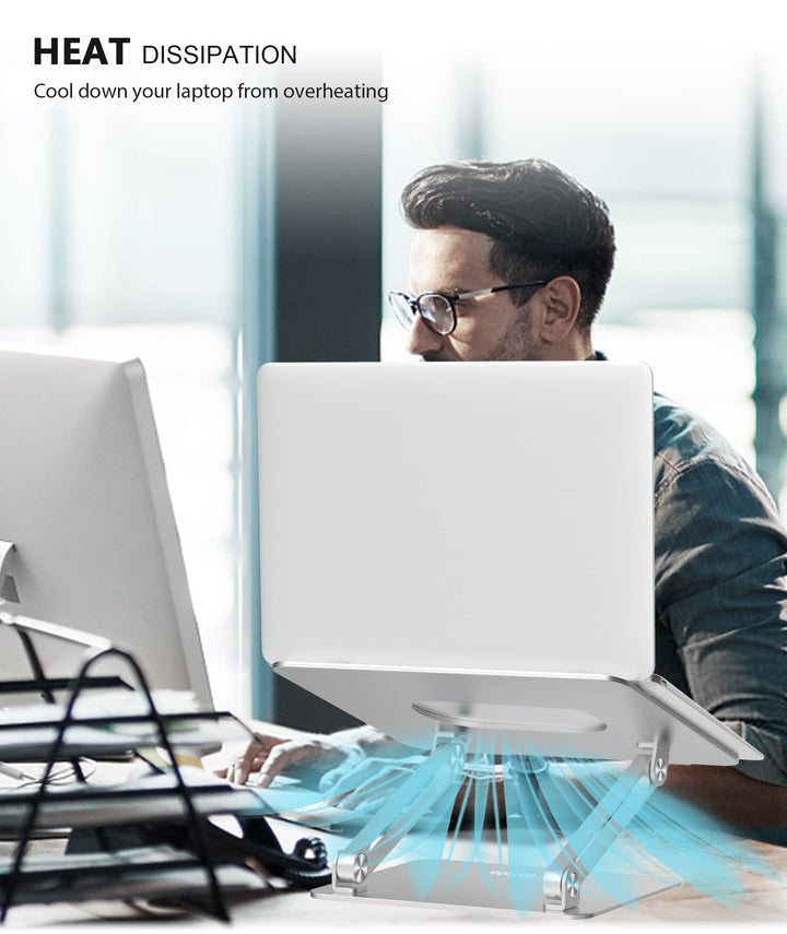 Laptop Stand, Laptop Holder, Multi-Angle Stand with Heat-Vent, Adjustable Notebook Stand for Laptop up to 17 inches