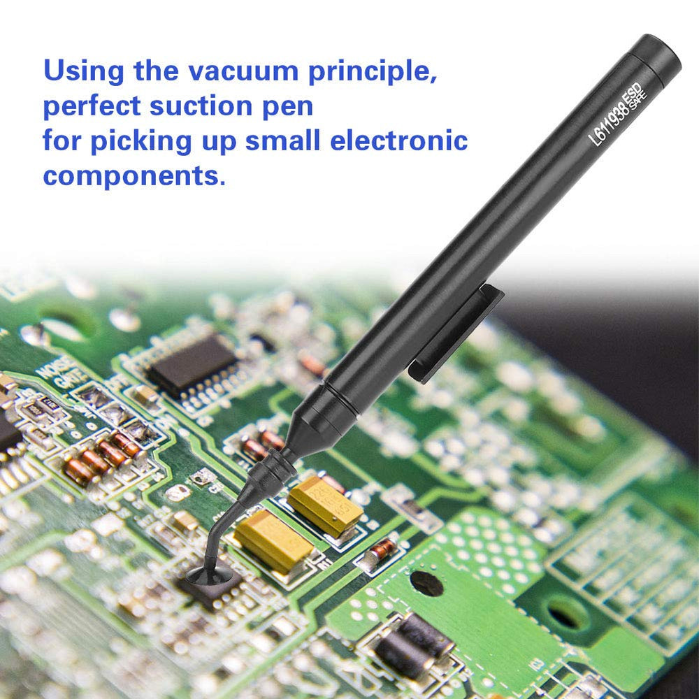 Vacuum Suction Pen L611938 Sucking Pickup Tool Kit IC SMD Pickup Tool with 6 Suction Pads and 2 Suction Tips