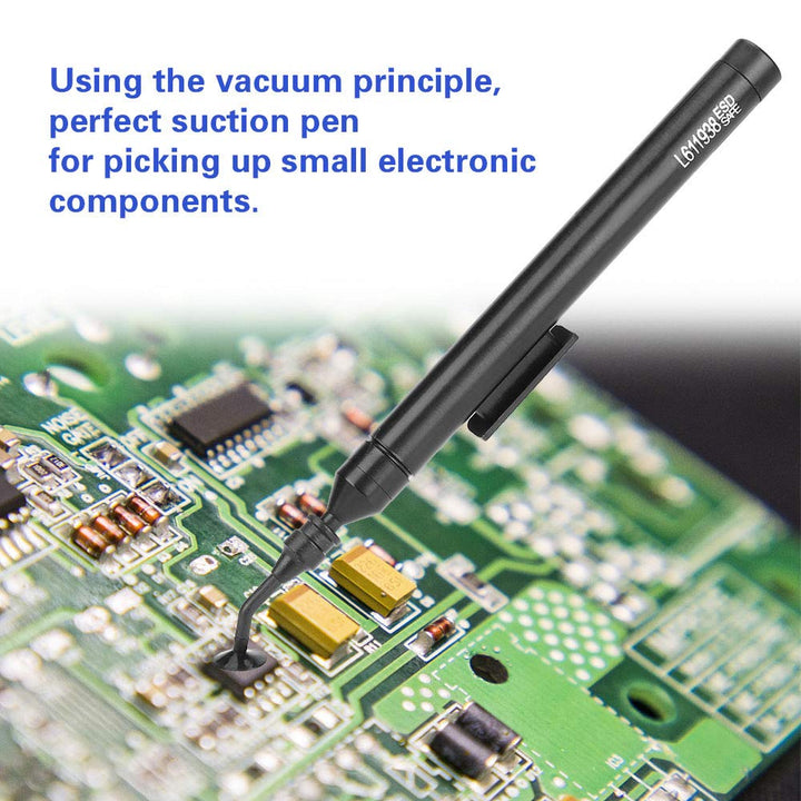 Vacuum Suction Pen L611938 Sucking Pickup Tool Kit IC SMD Pickup Tool with 6 Suction Pads and 2 Suction Tips