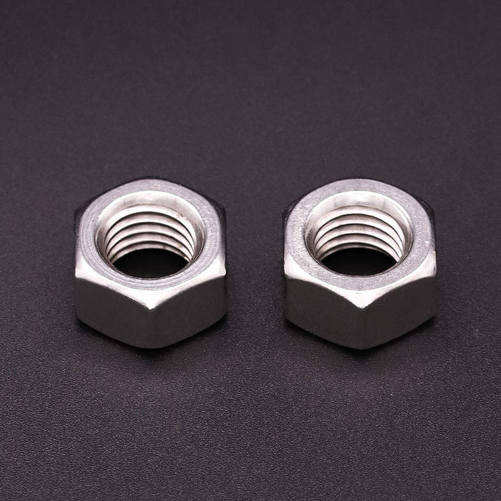 UNC 1/4-20 Hex Nuts Stainless Steel Hex Nuts 304 Stainless Steel Full Thread Nuts, 50 pcs