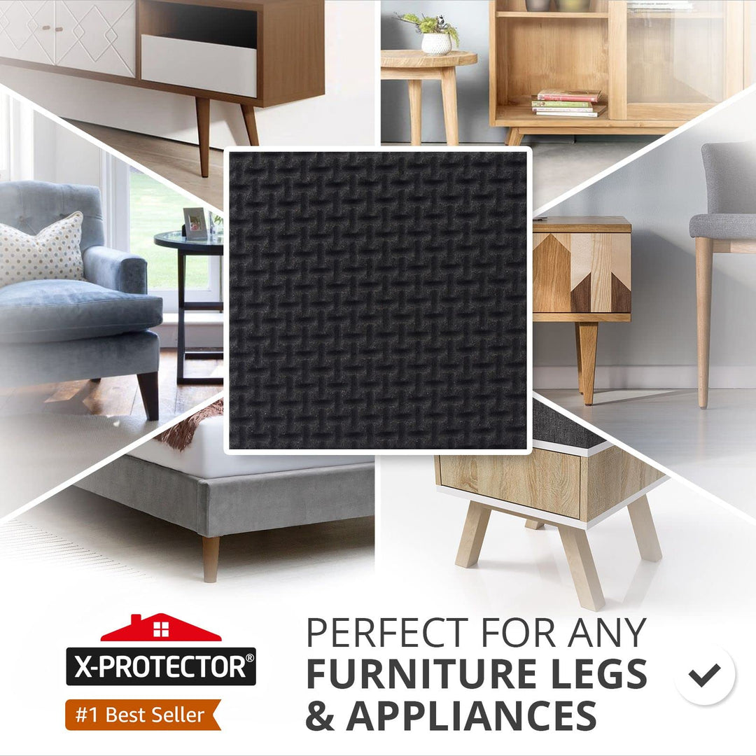 Non Slip Furniture Pads 8 pcs 1 1/2 - Premium Furniture Grippers! Self-Adhesive Rubber Feet Furniture Feet - Ideal Non Skid Furniture Pad Floor Protectors - Keep Furniture in Place!