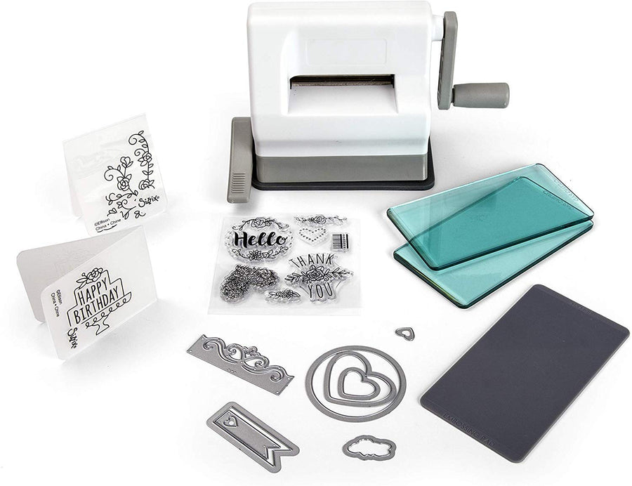 Sidekick Starter Kit 661770 Portable Manual Die Cutting & Embossing Machine for Arts & Crafts, Scrapbooking & Cardmaking, 6.35 cm Opening, 2.5 Opening, White