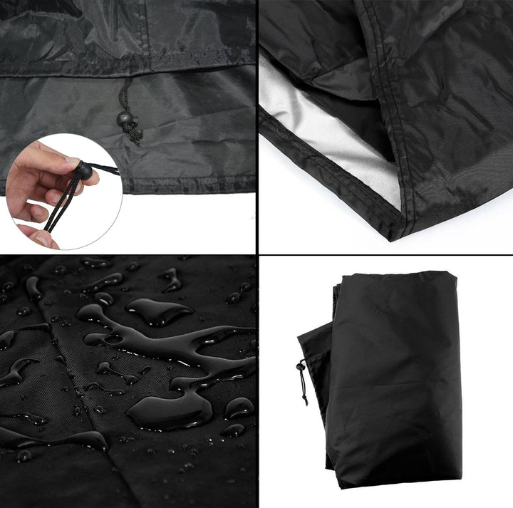 Sun Lounger Cover Waterproof Sunbed Cover Outdoor Garden Patio Furniture with a Storage Bag,Black,208x76x41/79cm