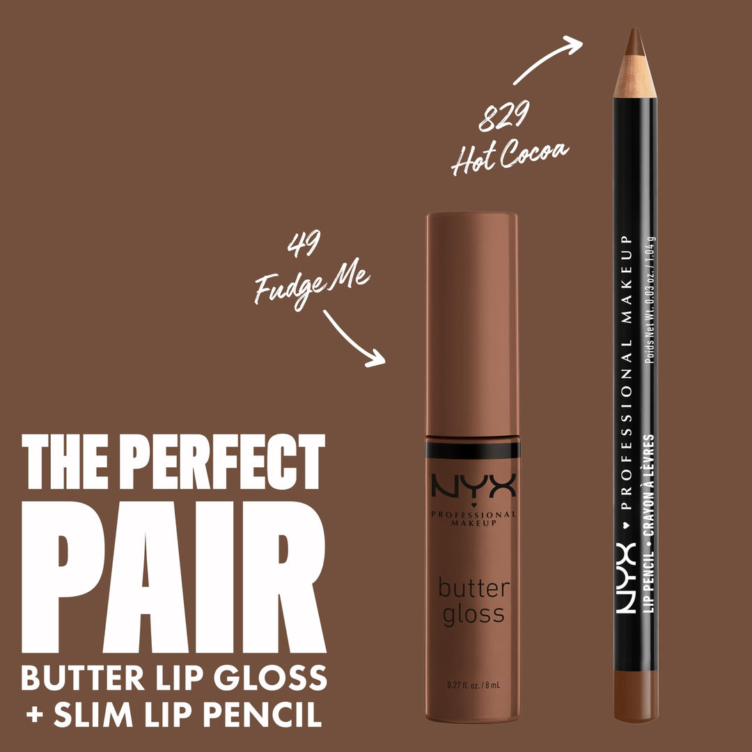Butter Gloss Brown Sugar, Non-Sticky Lip Gloss - Fudge Me (Warm Brown)