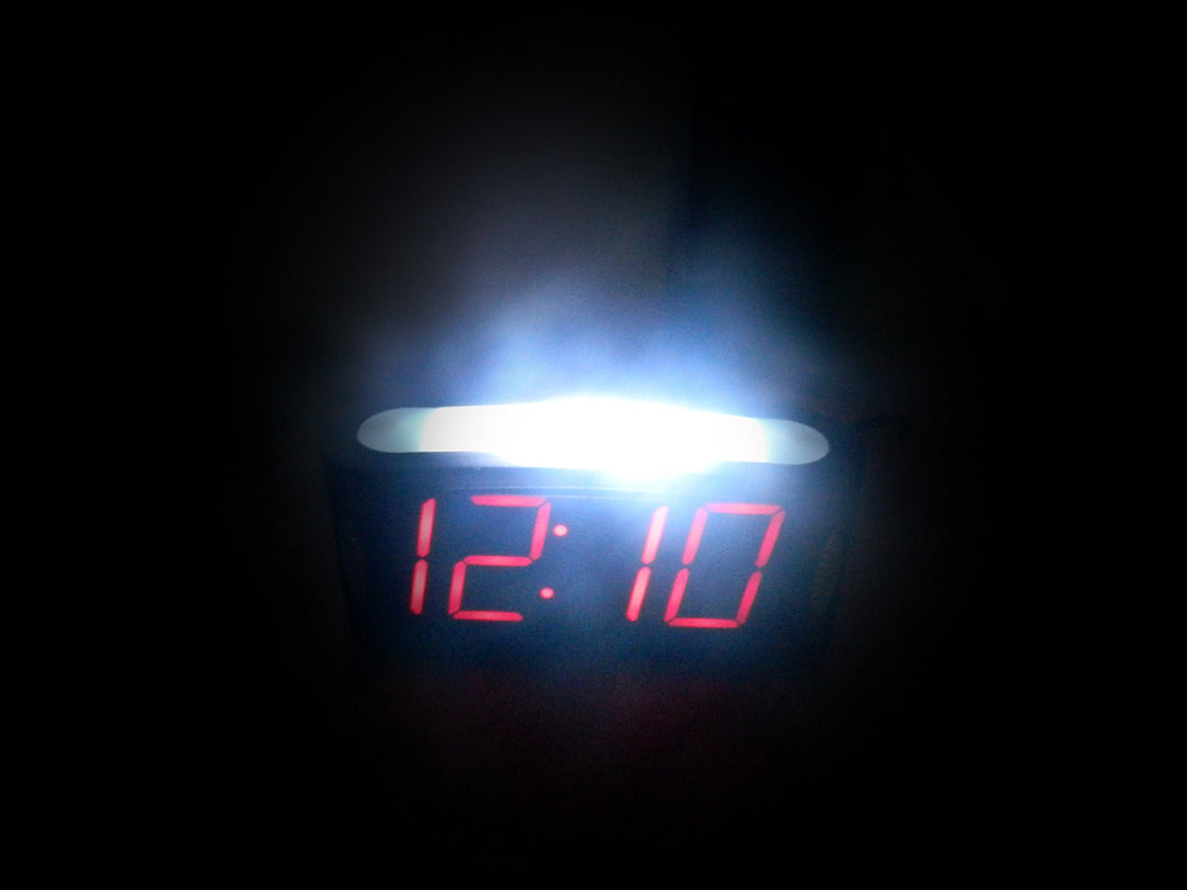 Digital Alarm Clock - Outlet Powered, No Frills Simple Operation, Large Night Light, Alarm, Snooze, Full Range Brightness Dimmer, Big Red LED Digit Display, Black
