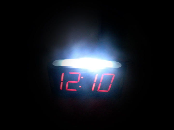 Digital Alarm Clock - Outlet Powered, No Frills Simple Operation, Large Night Light, Alarm, Snooze, Full Range Brightness Dimmer, Big Red LED Digit Display, Black