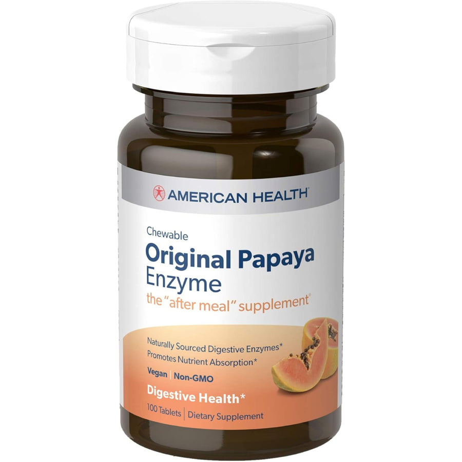 Original Papaya Enzyme Chewable Tablets - Promotes Nutrient Absorption and Helps Digestion - Gluten-Free, Vegetarian - 100 Count, 33 Total Servings