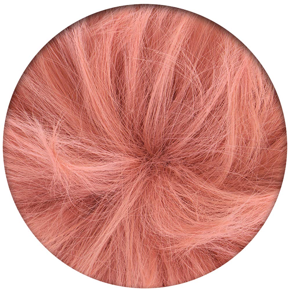 Anime Yuji Itadori Cosplay Wig and Tattoo Sticker Pink Mixed Black Short Curly Party Hair Halloween Props Accessory for adult