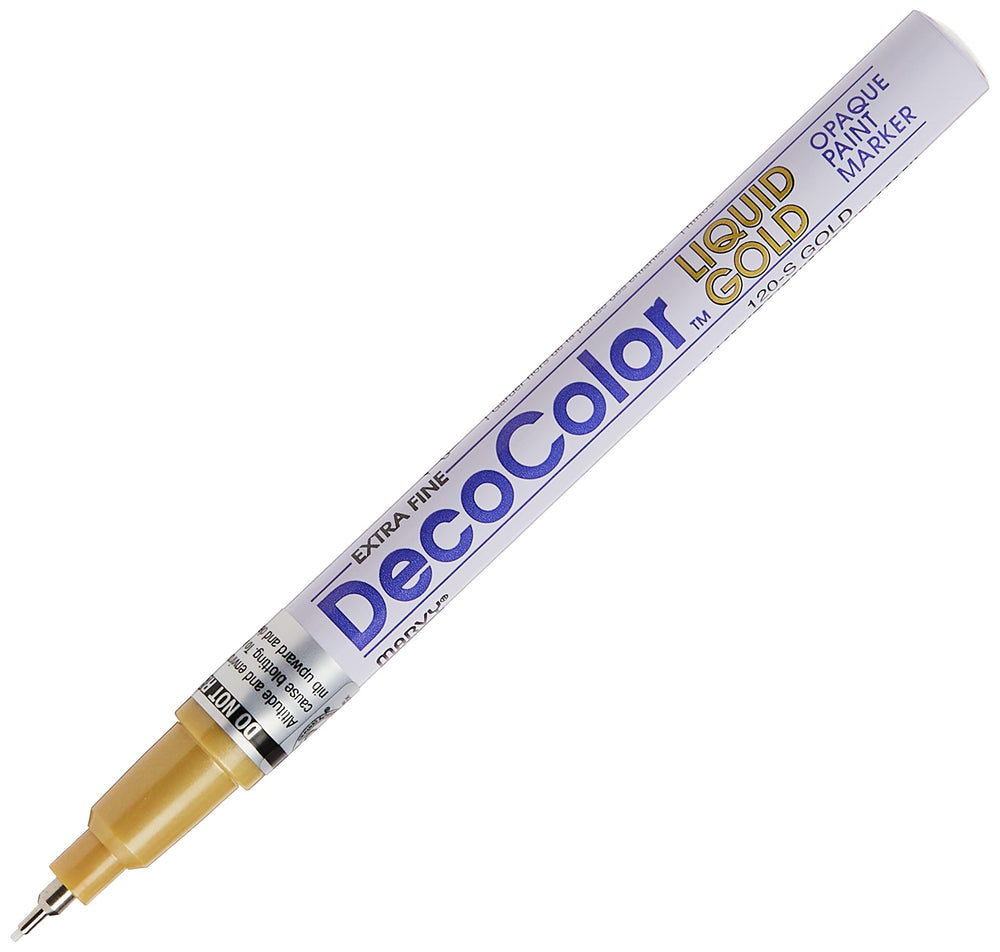 Uchida of America DecoColor Extra Fine Point Pen Art Supplies, Gold/Silver, 3 Count