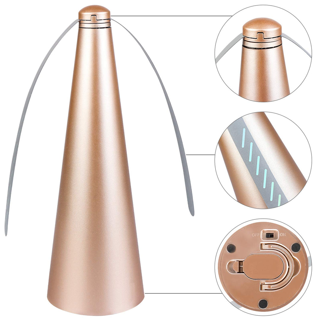 3 PCS Fly Fan for Table Picnic Gold Fly Fan Outdoor Food Fruit Fans for Indoor Outside Meal Table Fly Fan for Restaurant Home Party