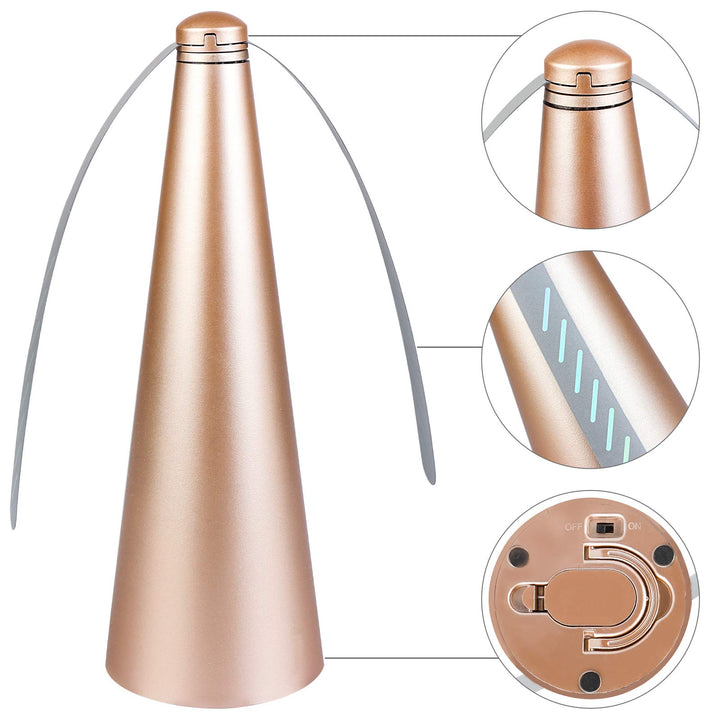 3 PCS Fly Fan for Table Picnic Gold Fly Fan Outdoor Food Fruit Fans for Indoor Outside Meal Table Fly Fan for Restaurant Home Party