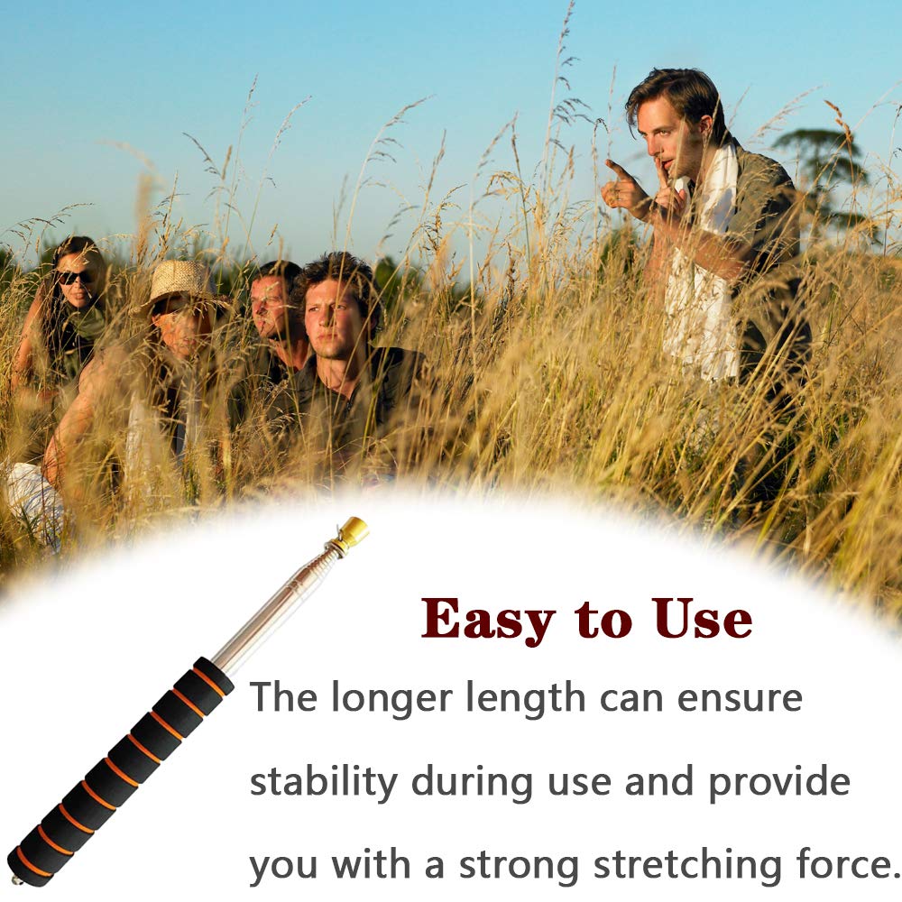 2.5 M Telescopic Handheld Flagpole Extendable Tour Guide Flag Pole Teaching Pointer Stick with Anti-Slip Grip for Teaching Tour Groups Camping Outings