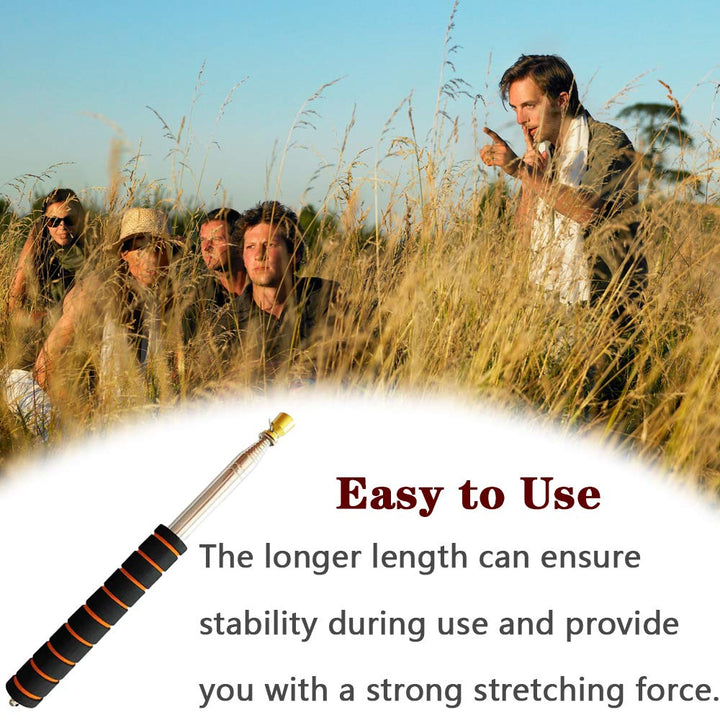 2.5 M Telescopic Handheld Flagpole Extendable Tour Guide Flag Pole Teaching Pointer Stick with Anti-Slip Grip for Teaching Tour Groups Camping Outings