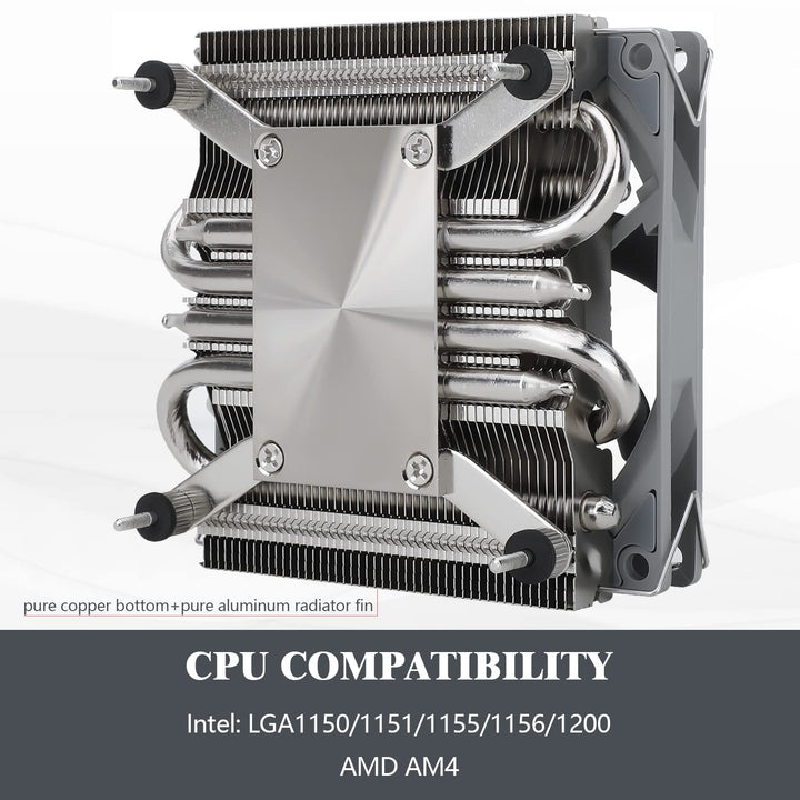 AXP90 X36 Low Profile ITX CPU Cooler, 36mm Height, TL-9015 Slim PWM CPU Fan, Computer ITX Heatsink Cooler, for AMD:AM4 AM5/Intel LGA1150/1151/1200/1700