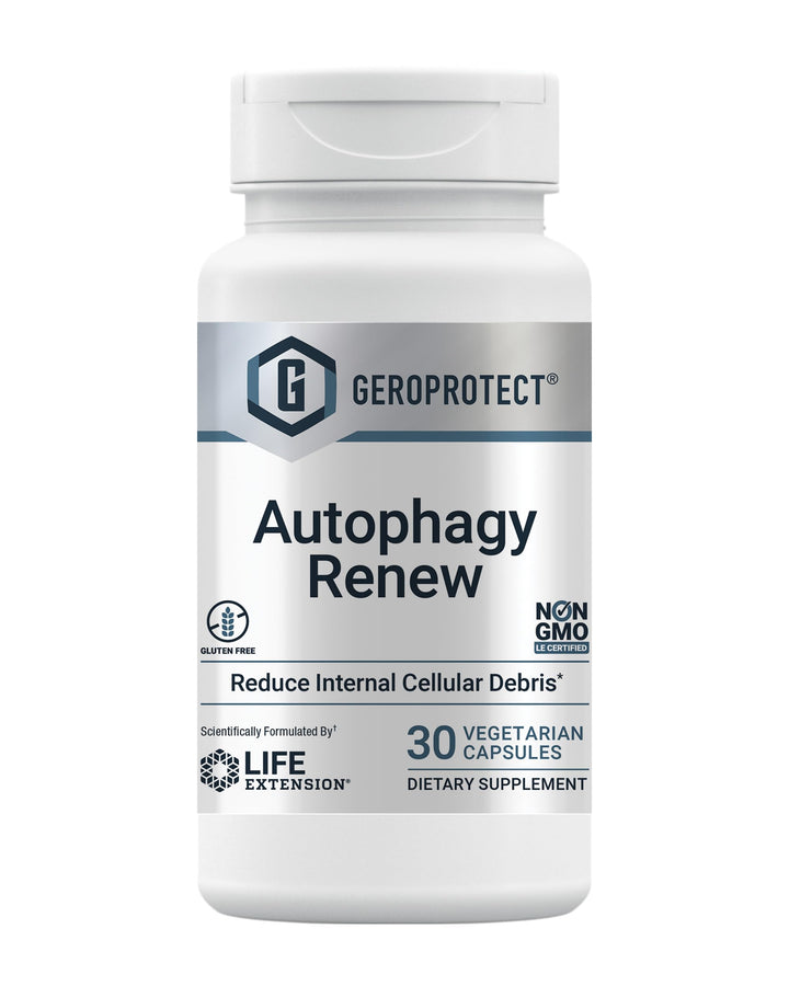 GEROPROTECT® Autophagy Renew, Luteolin, piperlongumine, Cellular Health Support, Healthy Aging, Gluten-Free, Non-GMO, Vegetarian, 30 Capsules