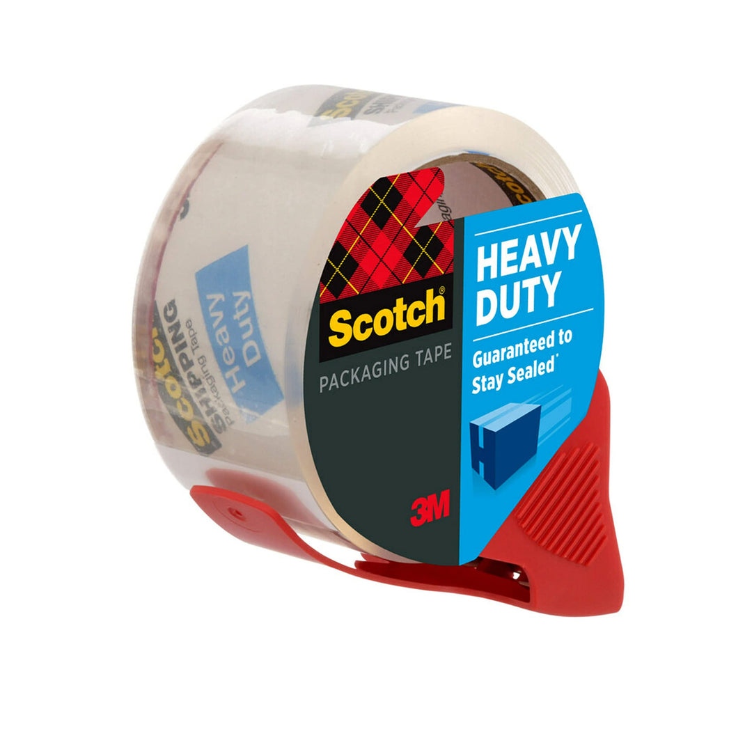 Heavy Duty Shipping Packing Tape, Clear, Holiday Shipping Supplies, 1.88 in. x 38.2 yd., 1 Tape Roll with Dispenser