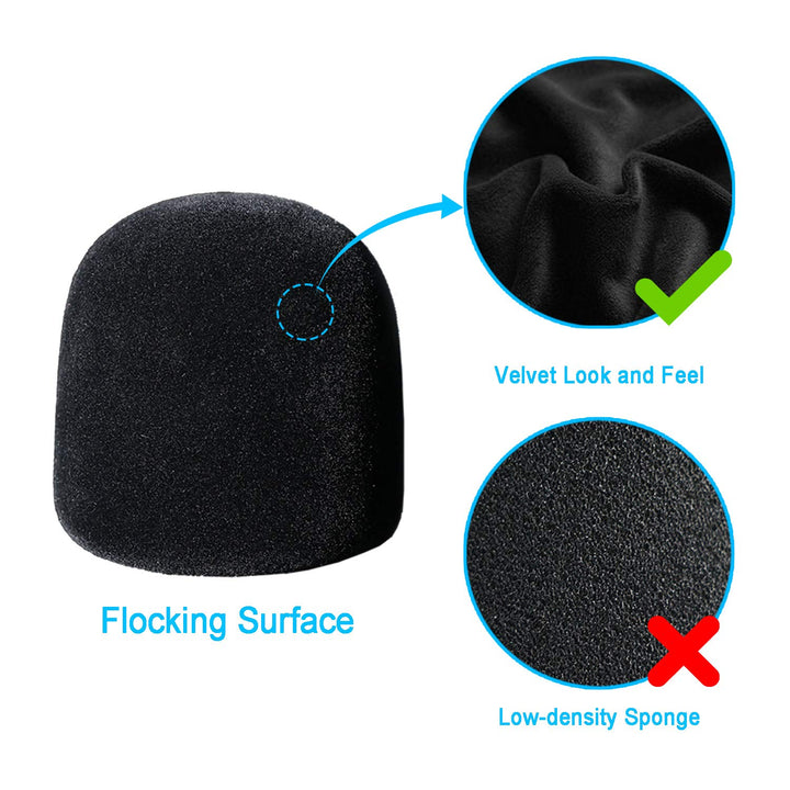 Pop Filter for Blue Yeti X Mic - Foam Microphone Windscreen Cover with Velvet-like Fabric Covering to Reduce Mic Noises