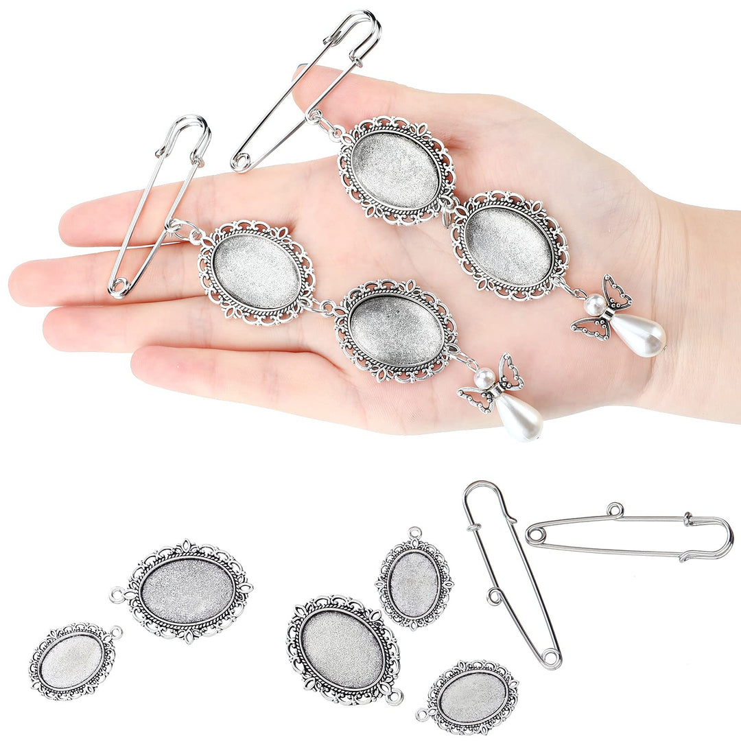 2 Pcs Bouquet Charms for Wedding Memory, Wedding Bouquet Photo Charms with 4 Pcs Oval Glass Cabochons for Bridal Shower, You Are Always in My Heart in Memory of Parents Grandparents (Angel)