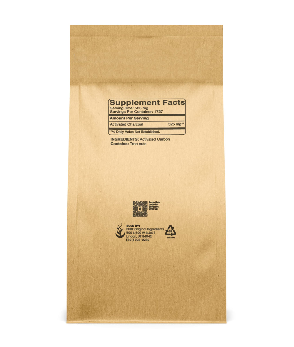 Pure Original Ingredients Activated Charcoal (2lb) Activated Carbon, Vegan, Non-GMO