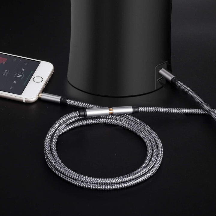 Audio Extension Cable 15Ft,Audio Auxiliary Stereo Extension Audio Cable 3.5mm Stereo Jack Male to Female, Stereo Jack Cord for Phones, Headphones, Speakers, Tablets and More(15Ft/5M)