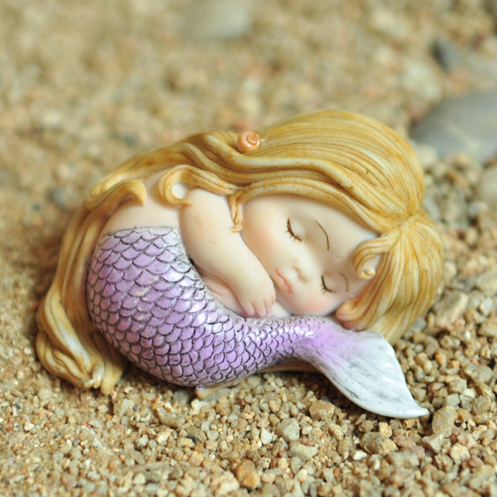 Miniature Fairy Garden and Terrarium Sleeping Little Mermaid