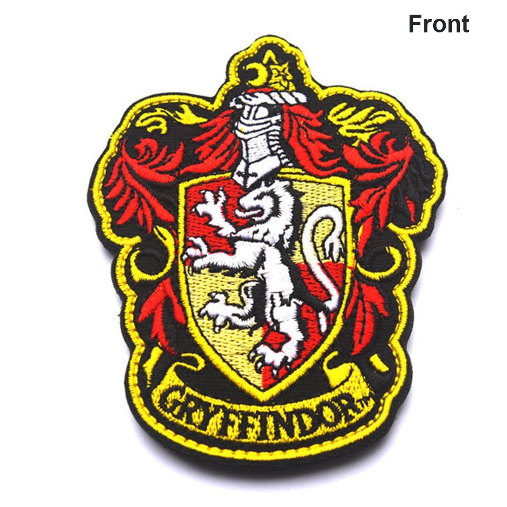 Bubble 2 Pieces Harry Potter House of Ravenclaw and Gryffindor Hogwarts Crest Full Color Embroidered Sew/Iron-On Patches Applique For Coat Jacket Gear Cap Hat Backpack 3.94x3.15