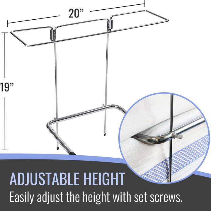 Blanket Lift Bar Support Frame, Adjustable, Silver