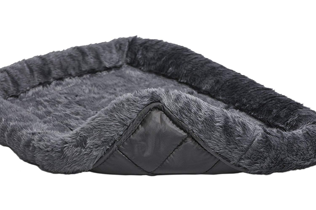 48L-Inch Gray Dog Bed or Cat Bed w/ Comfortable Bolster | Ideal for Extra Large Dog Breeds & Fits a 48-Inch Dog Crate | Easy Maintenance Machine Wash & Dry | 1-Year Warranty