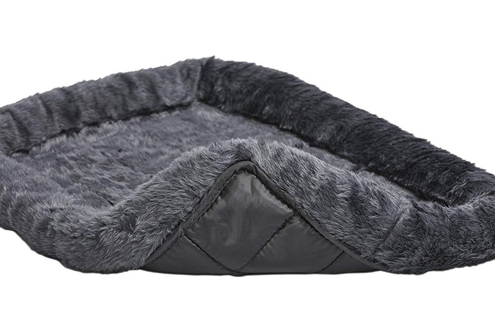 48L-Inch Gray Dog Bed or Cat Bed w/ Comfortable Bolster | Ideal for Extra Large Dog Breeds & Fits a 48-Inch Dog Crate | Easy Maintenance Machine Wash & Dry | 1-Year Warranty