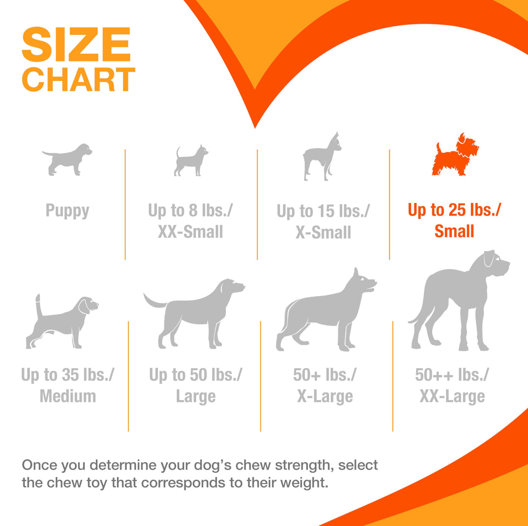 Original Bone Flexi Chew toy for Dogs, Dog Toys for Moderate Chewers, Chicken Flavor, Small - Up to 25 Ibs, 3 Pack