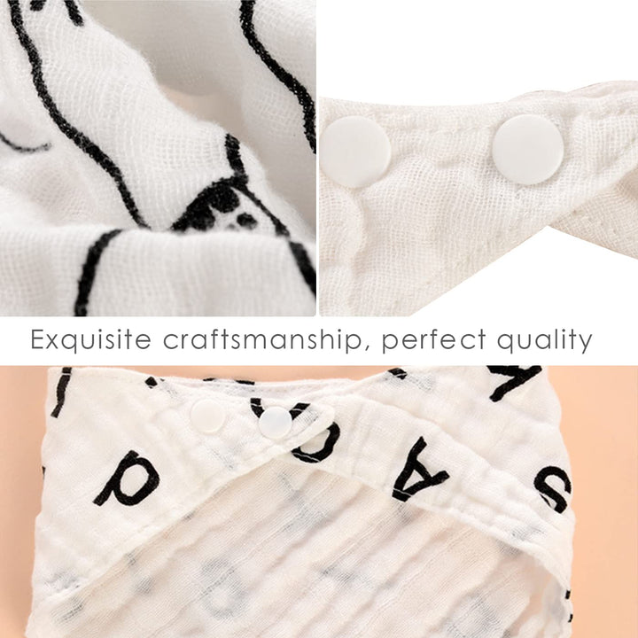 5-Pack Organic Baby Bibs for Girls & Boys - Teething Baby Bibs for Boy, Girl - Newborn Bibs for Baby Girl, Boy