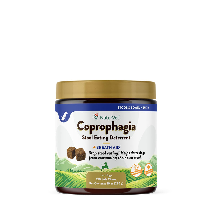 – Coprophagia Stool Eating Deterrent – Deters Dogs from Consuming Stool – No Poop Eating for Dogs - Enhanced with Breath Aid Freshener, Enzymes & Probiotics – 130 Soft Chews