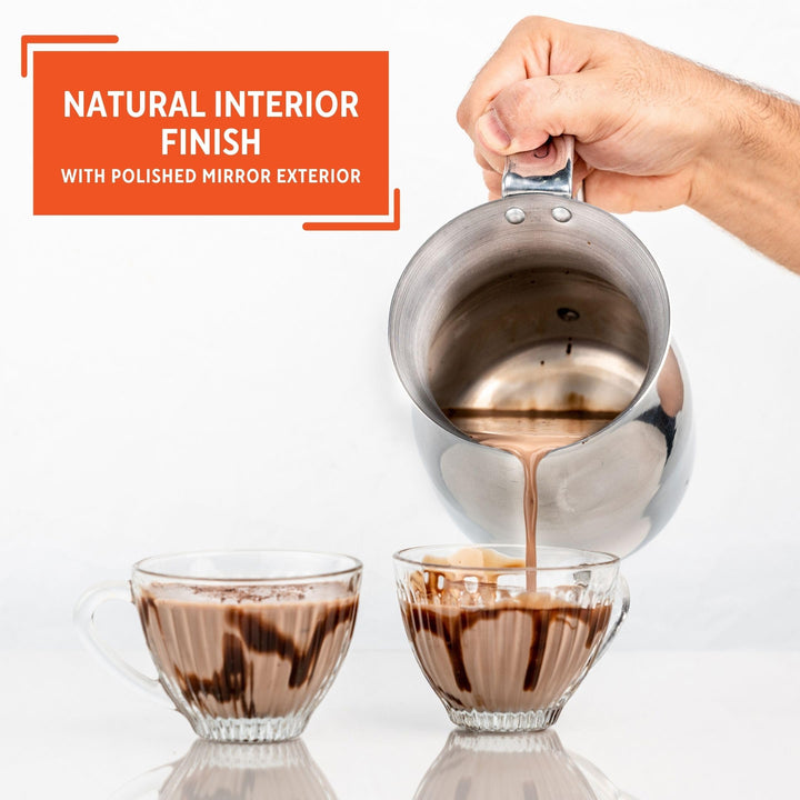 IMUSA USA GAU-80232W Aluminum Chocolatera 2-Quart, Silver