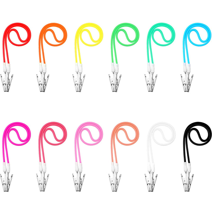 12 Pieces Bib Holder Clip Napkin Dental Bib Clips Silicone Colorful Dentist Bib Holder Clip Napkin Holder(Bright Color Series)