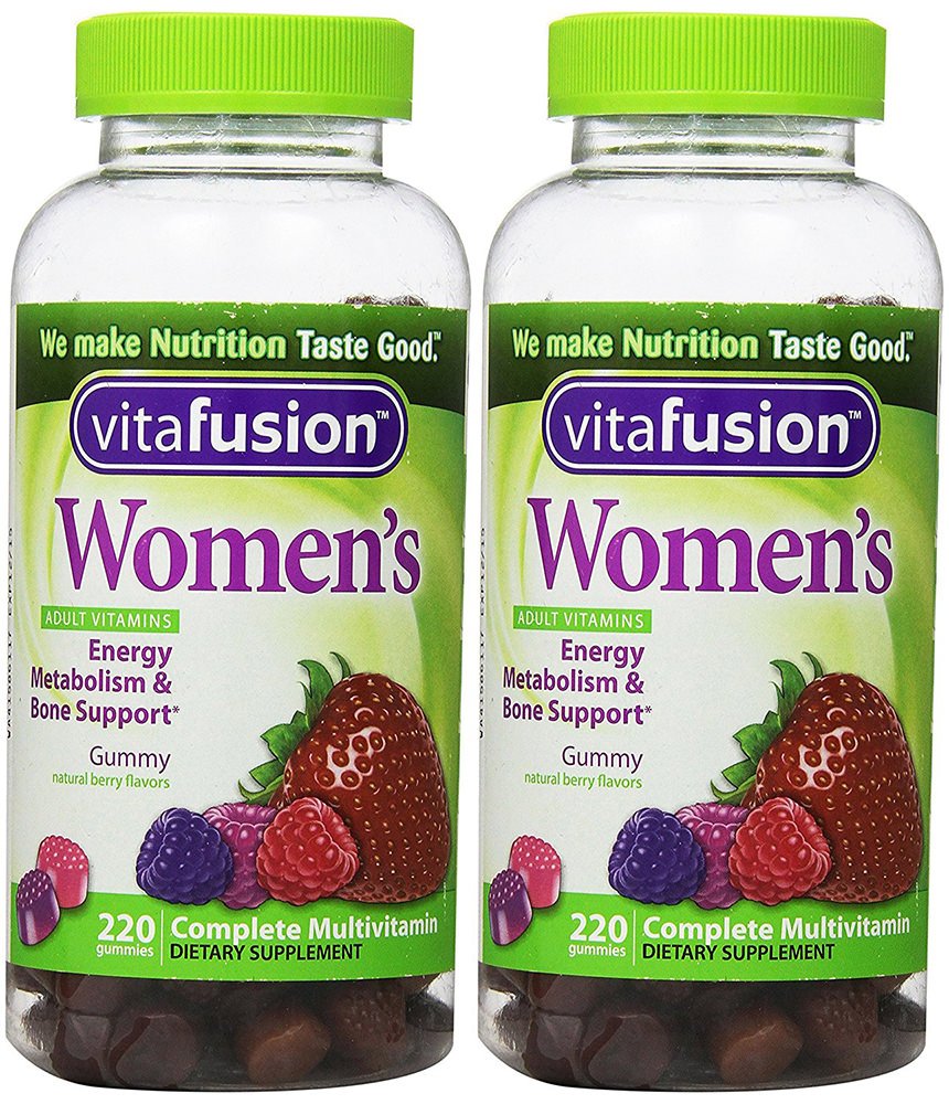 Vitafusion XiitLB Womens Complete Multivitamin Natural Berry Flavors, 220 Gummies (2 Pack)