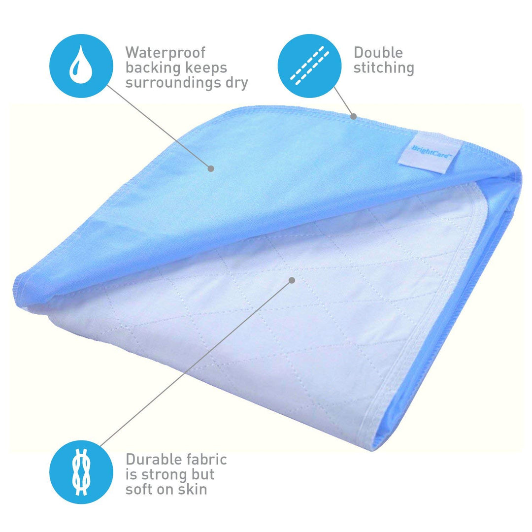 Soft Large Absorbent Waterproof Bed Pad with Tuckable Sides (36 x 60 Inch) - Washable 300x for XL Tuck in Underpad Incontinence Protection for Adult, Child, or Pet