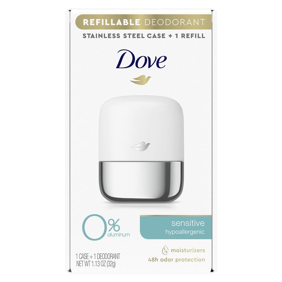 Refillable Deodorant Starter Kit 0% Aluminum Sensitive Aluminum Free Deodorant 1.13 oz